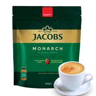Кава розчинна Jacobs Monarch 500 грам Сублімована розчинна кава в пачці 1 фото