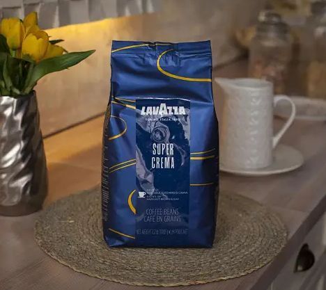 Комплект кава в зернах Lavazza Super Crema 1 кг + кава в зернах Lavazza Crema E Aroma 1 кг натуральна кава 70 фото