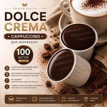 Капсули для кавомашин Nespresso Dolce Crema Cappuccino, 100 шт- 1 шт kp123 фото