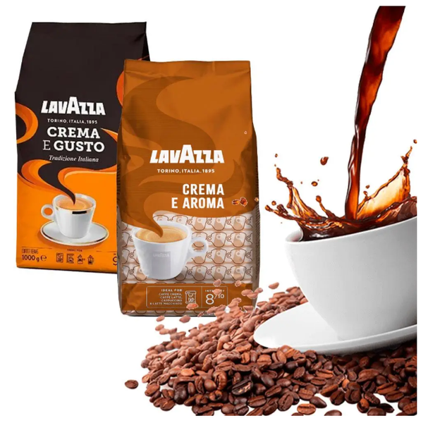 Комплект кофе в зернах Lavazza Crema e Aroma 1 кг + кофе в зернах Lavazza Crema e Gusto Tradizione 1 кг 77ab фото