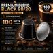 Капсулы для кофемашин Nespresso Gusto Espresso Premium Blend Black 80/20, 100 шт kp147 фото 1