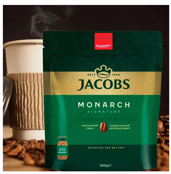 Розчинна кава Jacobs Monarch 500г Якобс Монарх Якобс Монарх 82ab фото