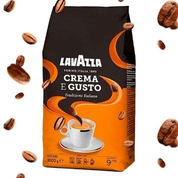 Кава в зернах Lavazza Crema e gusto Tradizione Italiana 1 кг Зернова кава арабіка в пачці Лавазза 106 фото