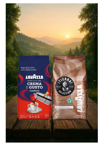 Набор кофе в зернах Lavazza Crema e Gusto Classico 1 кг + Lavazza &Oslash;Tierra! Selection 1 кг 90ab фото