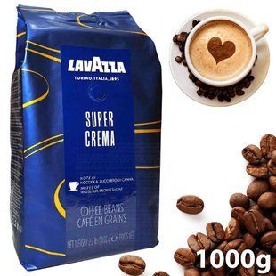 Кава в зернах Lavazza Super Crema 1 кг Зернова кава арабіка в пачці Лавазза 111 фото